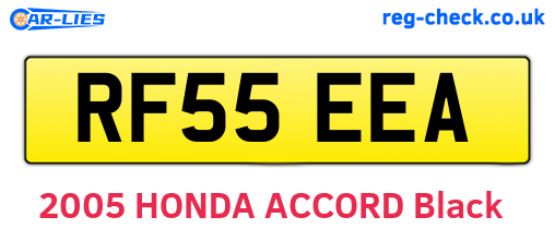 RF55EEA are the vehicle registration plates.