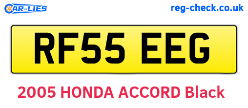 RF55EEG are the vehicle registration plates.