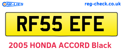 RF55EFE are the vehicle registration plates.