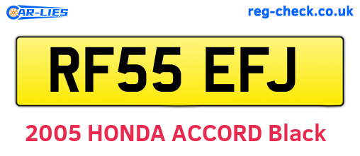 RF55EFJ are the vehicle registration plates.