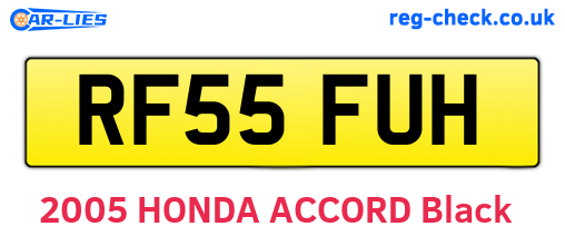 RF55FUH are the vehicle registration plates.