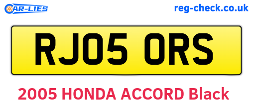 RJ05ORS are the vehicle registration plates.