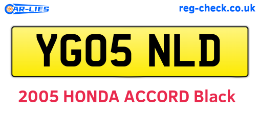 YG05NLD are the vehicle registration plates.