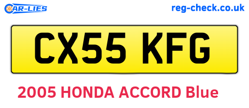 CX55KFG are the vehicle registration plates.