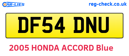 DF54DNU are the vehicle registration plates.