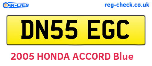 DN55EGC are the vehicle registration plates.
