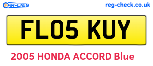 FL05KUY are the vehicle registration plates.