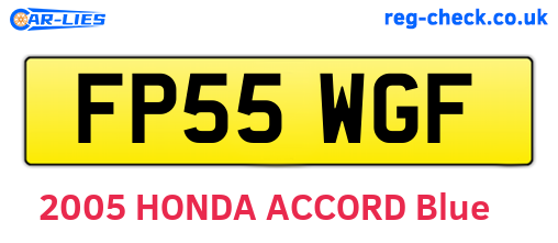 FP55WGF are the vehicle registration plates.