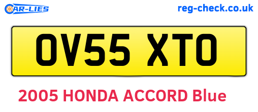 OV55XTO are the vehicle registration plates.