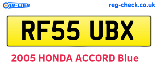 RF55UBX are the vehicle registration plates.