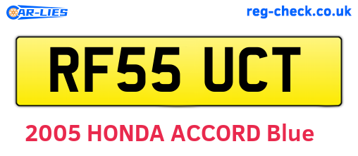 RF55UCT are the vehicle registration plates.