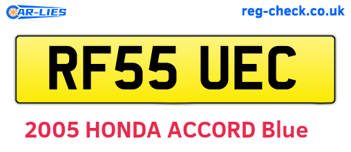 RF55UEC are the vehicle registration plates.