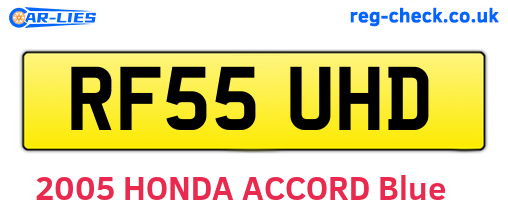 RF55UHD are the vehicle registration plates.
