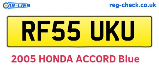 RF55UKU are the vehicle registration plates.