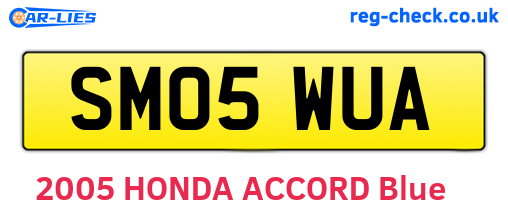 SM05WUA are the vehicle registration plates.