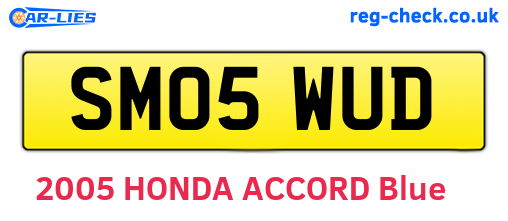 SM05WUD are the vehicle registration plates.