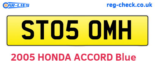 ST05OMH are the vehicle registration plates.