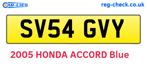 SV54GVY are the vehicle registration plates.
