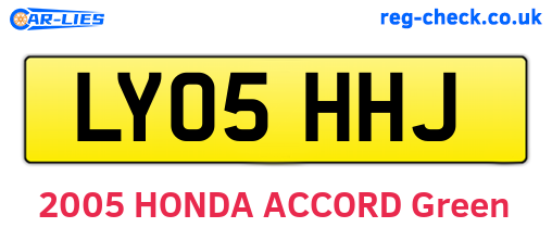 LY05HHJ are the vehicle registration plates.