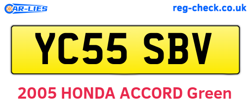 YC55SBV are the vehicle registration plates.