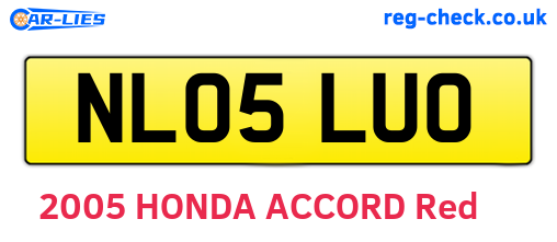 NL05LUO are the vehicle registration plates.