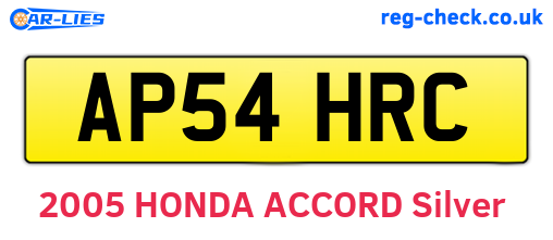 AP54HRC are the vehicle registration plates.