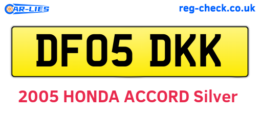 DF05DKK are the vehicle registration plates.