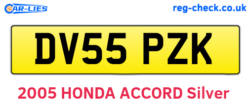 DV55PZK are the vehicle registration plates.