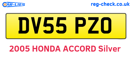 DV55PZO are the vehicle registration plates.