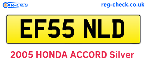 EF55NLD are the vehicle registration plates.