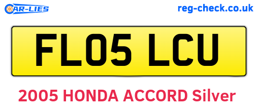 FL05LCU are the vehicle registration plates.