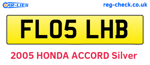 FL05LHB are the vehicle registration plates.