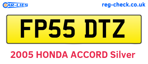 FP55DTZ are the vehicle registration plates.