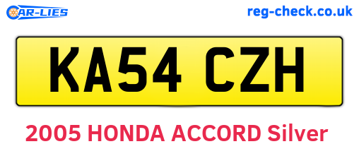 KA54CZH are the vehicle registration plates.