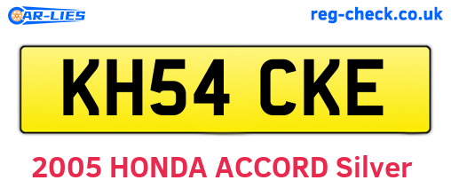 KH54CKE are the vehicle registration plates.