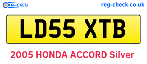 LD55XTB are the vehicle registration plates.