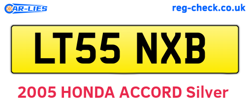 LT55NXB are the vehicle registration plates.
