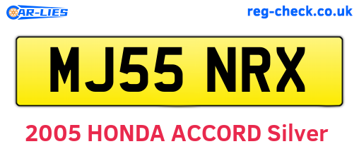 MJ55NRX are the vehicle registration plates.