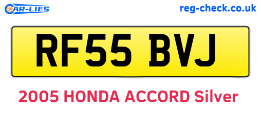 RF55BVJ are the vehicle registration plates.