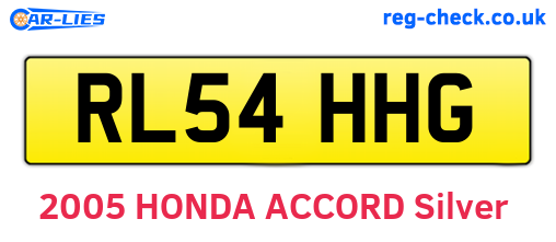 RL54HHG are the vehicle registration plates.