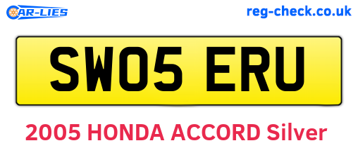SW05ERU are the vehicle registration plates.