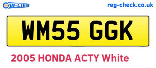 WM55GGK are the vehicle registration plates.