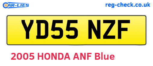 YD55NZF are the vehicle registration plates.