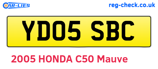 YD05SBC are the vehicle registration plates.