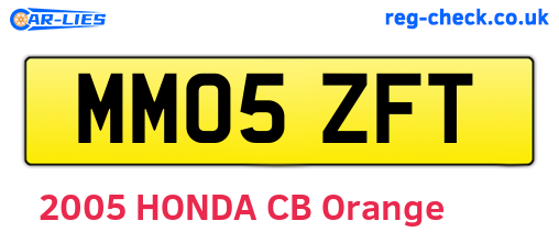 MM05ZFT are the vehicle registration plates.