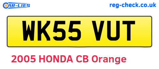 WK55VUT are the vehicle registration plates.