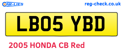 LB05YBD are the vehicle registration plates.