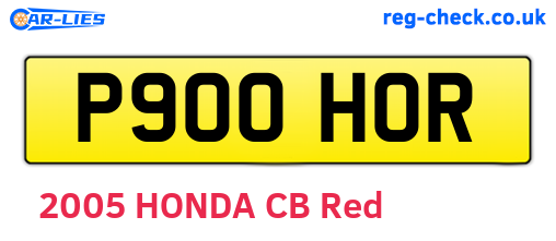 P900HOR are the vehicle registration plates.