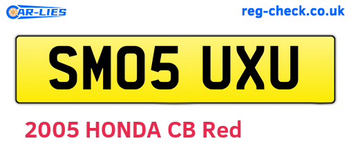 SM05UXU are the vehicle registration plates.