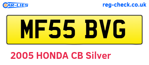 MF55BVG are the vehicle registration plates.